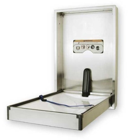 Hygiene-shop Top-Select Wandwickeltisch aus Nirosta-Stahl Vertikal - Aufputz
