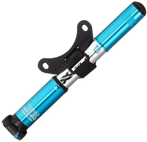 XLC Unisex – Erwachsene Luftpumpe und Minipumpe MTB PU-M02, Blau, Silber, One Size