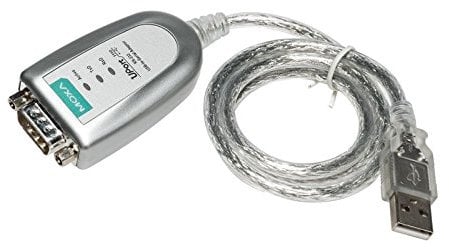 Moxa UPORT USB 2.0 Adapter mit Kabelschnittstelle/Geschlechtsadapter,blau/grau
