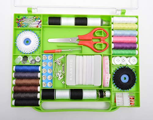 Kleiber 92023 Universalnähkästchen, Diverse, grün, 27 x 22 x 3,2 cm