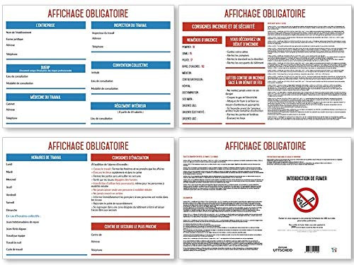 Affichage entreprise obligatoire 2025 Format A4-5 Pages - Design épuré