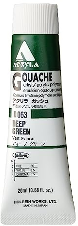 Holbein Acryla Designer Gouache Deep Green 20ml tube