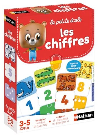 Nathan - La Petite Ecole, Les Chiffres - Associer Nombre Et Quantité - Apprendre Ã€ Compter - Jeu Educatif - Coffret De 6 Jeux Progressifs - Pour Enfants De 3 Ã€ 5 Ans