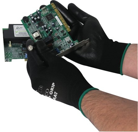 Polyco Matrix P Grip Gloves Polyurethane Tight-fit Size 8 Black Ref 402-MAT [Pack 12]