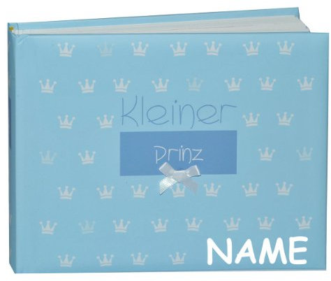 alles-meine.de GmbH Fotoalbum Baby erste Fotos - Kleiner Prinz - incl. Namen - Gebunden zum Einkleben blanko - klein für bis zu 36 Bilder - Fotobuch/Photoalbum/Babyalbum/Al..