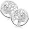 Materia 925 - Pendientes de plata con diseño de árbol de la vida, para mujer, pendientes con el árbol de la vida, 14 mm de diámetro, incluye caja #SO-179