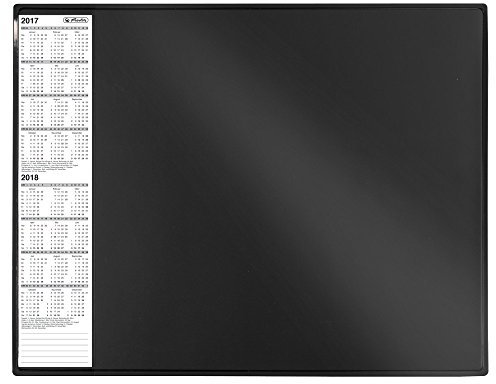 Herlitz Doppelpack 5551007 Schreibunterlage 63x50 schwarz, abwischbar