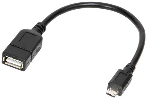Cable adaptador/conector para smartphones (micro USB, conector macho a hembra, cable de , 20cm, 1