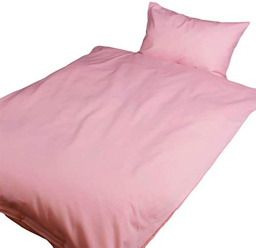 Hans-Textil-Shop Kinderbettwäsche 100x135 40x60 cm Rosa Baumwolle (Pflegeleicht, Universell verwendbar, Schadstoffgeprüfter Stoff, Markenware)