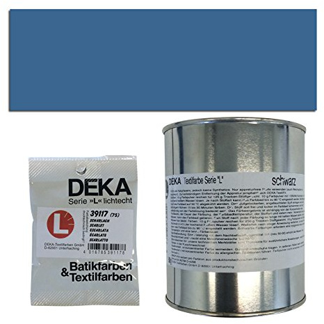 Deka Textil-Farben GmbH NEU Textilfarbe/Batikfarben/Stoff-Färbefarben, Serie L, 500g, Kornblumenblau
