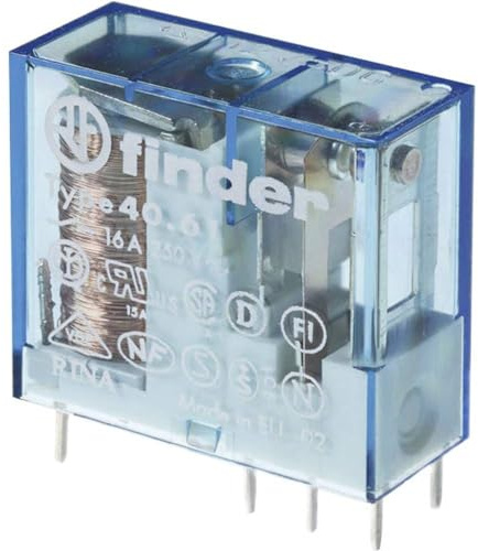 Finder Series 40 - Relay mini 5mm 1 switched 16a 12vdc agsno