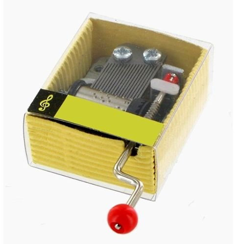 Lutèce Créations Spieluhr/Spieldose/Musikbox/Musikdose mit Handkurbel aus Pappe mit transparentem Fenster und 18-Ton-Spielwerk - Wiegenlied (W. A. Mozart)