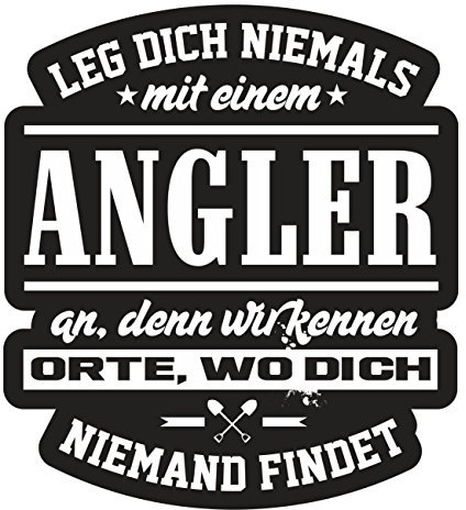Aufkleber Wetterfest Angler 10 oder 40cm Fischen Angeln hochsee Geschenk Hobby