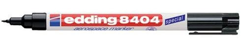 Edding 8404 Aerospace Permanentmarker, Rundspitze, 0,7 mm, Schwarz, 10 Stück