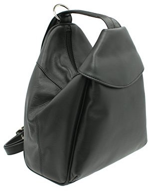 VISCONTI Leather Backpack Style 01721 Black