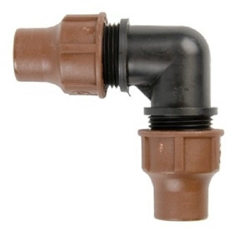 RAIN BIRD Codo de bloqueo rápido de 90° – 16 mm x 16 mm (atornillado de sujeción, conector de sujeción, atornillado)