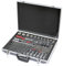 KS TOOLS 922.0683 - Coffret de douilles et accessoires 1/4 + 1/2 - Gamme Ultimate - Coffret aluminium - Finition chromée satinée - 83 pièces Noir