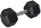HOMCOM Rubber Dumbbell Weights Body Power Hex Home Gym Exercise Workout Fitness Training Lifting (15kg)