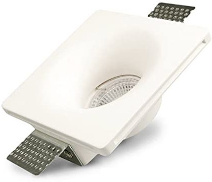 112078 Gips-Einbaustrahler GU5.3, quadratisch, rückversetzt, trichterförmig, weiß