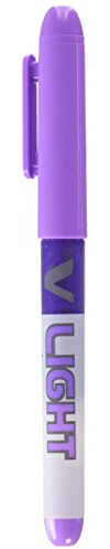 Pilot V-Light Textmarker mit Keilspitze, flüssig, violett, 12 Stück