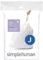 simplehuman CW0169 code J Custom Fit Bin Liners, White Plastic (Pack of 20 Liners)