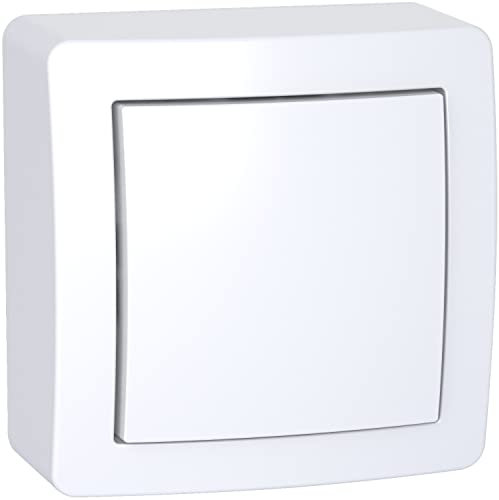 Schneider Electric - Alréa, Va-et-vient, avec cadre saillie, blanc polaire - ALB62051P
