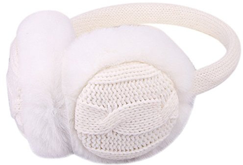 Bluelans® Damen Ohrenschützer Plüsch Earmuffs Ear Muffs Winter Ohrenwärmer Weiß