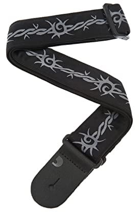 Planet Waves 50F04 Gewebegurt Nylongewebe Dark Side Collection Barbed Wire Länge: 1500mm Breite: 50mm