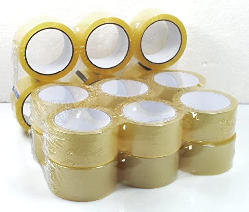 timtina – Set di 18 rotoli di nastro adesivo per imballaggio, colore: Trasparente