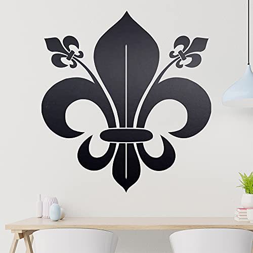 französische Lilie Wandtattoo in 6 Größen - Wandaufkleber Wall Sticker - Dekoration, Küche, Wohnzimmer, Schlafzimmer, Badezimmer