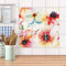 Fliesenfolie für Bad und Küche I Fliesen-Aufkleber Folie wiederablösbar I Fliesen renovieren - Fliesenfolie für Bad- und Küchenfliesen I Design: Water Color Flowers