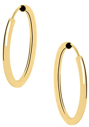 My Gold Damen Creolen Ohrringe Gold 585 Echtes Gelbgold (14 Karat) Ø 30mm Goldcreolen Goldohrringe Damenohrringe Paloma Blanca V0010219