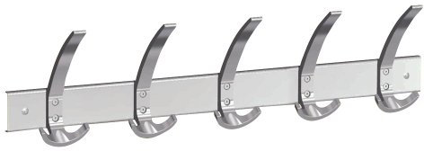 Kerkmann Wandgarderobe Public 5/10/6404 B65xT11xH17 cm alusilber Stahl pulverbeschichtet