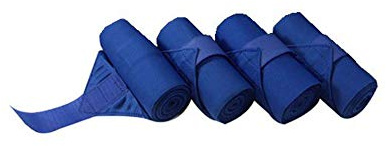 Intrepid International Extra Long Standing Bandages - Set of 4, Royal Blue - Premium 6 x 12 Knit Standing Bandages for Horse Leg Protection