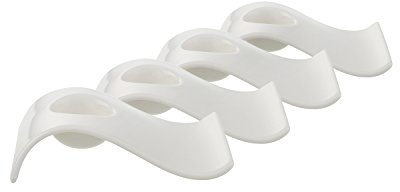 Villeroy & Boch 10-2525-1955 NewWave Eierbecher Premium Geschwungener Form, Porzellan, Weiß, 23.3 x 13.9 x 5.5 cm, 4 Einheiten