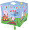 amscan 2929701 Würfelförmiger Folienballon mit Peppa Wutz-Motiv, 1 Stück