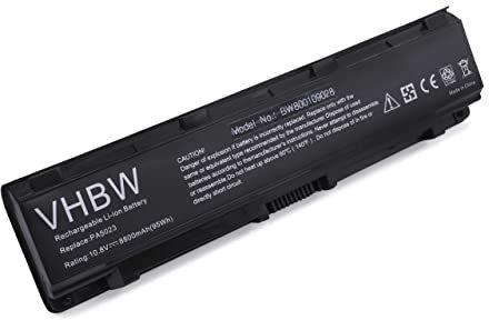vhbw Li-Ion Battery 8800mAh (10.8V) for Notebook Laptop Toshiba Satellite C850, C850D, C855, C855D, C870 like PA5023U-1BRS, PA5024U-1BRS, and Others