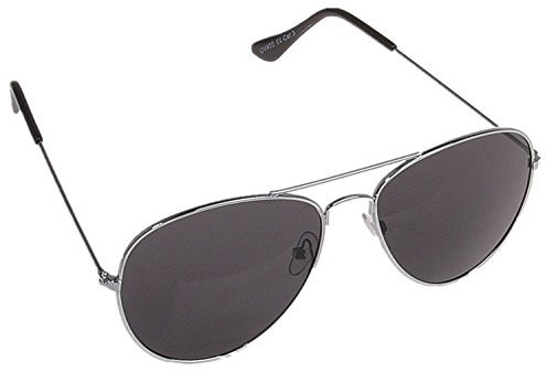 Unbekannt Sonnenbrille mit Federscharnier verspiegelt in verschiedenen Farbe (One size, Silberer Rahmen/Schwarz Gläser)