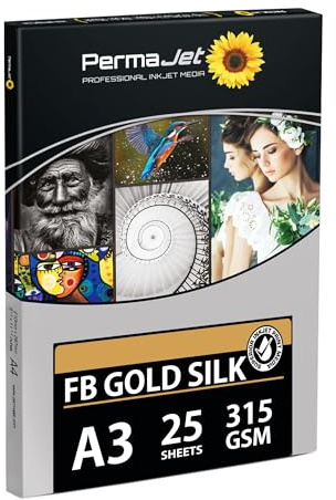 PermaJet 22723 A3 FB Seide Papier – Gold (25 Stück)
