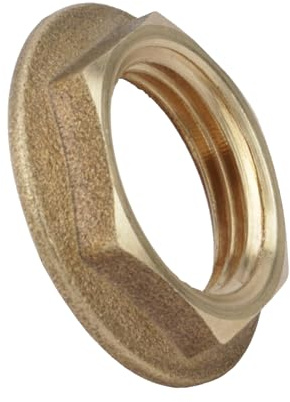 Boutté 3123633 Gegenmutter, Messing, flach, 12 x 17