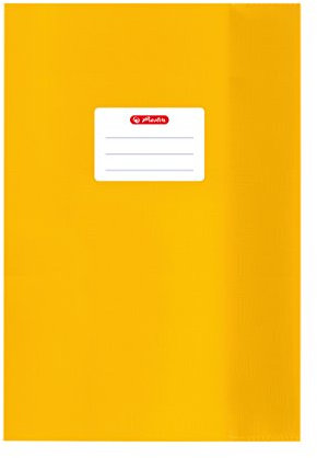 herlitz Heftschoner DIN A5, geprägt (Bast), PP, gelb VE=1