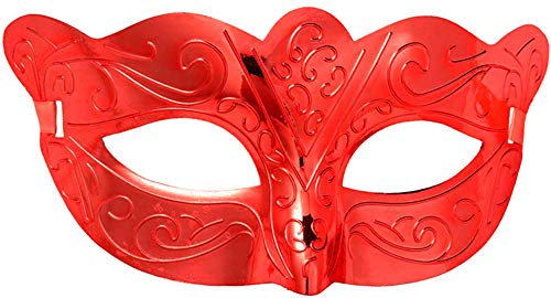 Widmann s.r.l. Maskenball Metallic Augenmaske - Rot