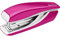 Leitz Mini-Heftgerät, 10 Blatt Tacker mit 1000 Heftklammern, Hefter aus Metall mit Kunststoffelementen, WOW Serie, Pink, 55281023
