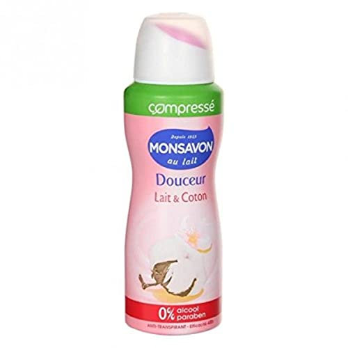 Monsavon Déodorant compressé 48 h Douceur lait & coton - La bombe de 100ml