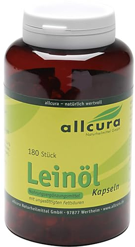 Allcura Leinöl Kapseln, 180 St. Kapseln