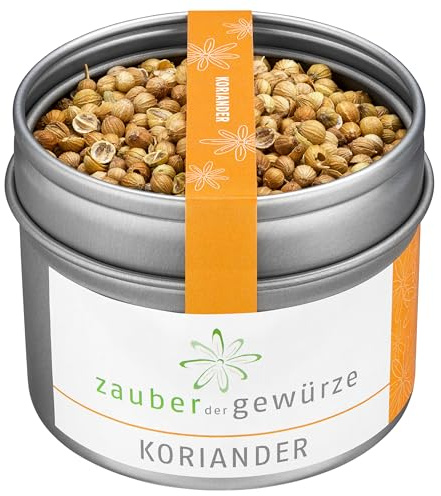 Zauber der Gewürze Koriander ganz – Koriandersamen für eine leicht nussige Note, ideal für die asiatische und deutsche Küche – 35 g