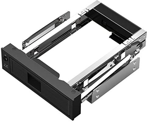 ORICO Tool Free hard drive mobile rack/Internal hard drive enclosure for 3.5 inch SATA HDD, fit in any standard 5.25 optical drive bay or hard drive bay.