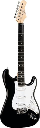 Eko- S-300 BLACK, Chitarra Elettrica modello Stratocaster 4/4, Colore Nero