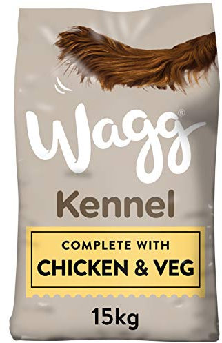 Wagg Kennel Complete Dry Adult Dog Food Chicken & Veg 15kg - Meaty Ingredients Come 1st