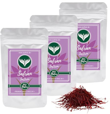 Azafran Safran Fäden, Premium Safranfäden ganz für Tee, Reis (Risotto), Paella 15g